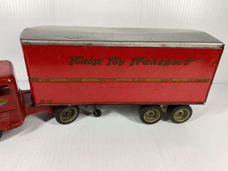 1940s/50s Tonka Toys Transport Tractor Trailer #140