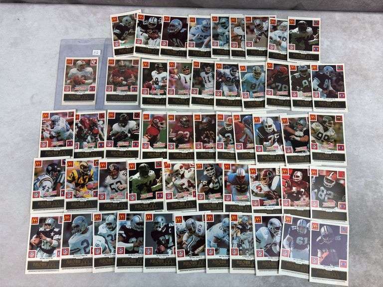 1986 McDonalds All Star Football Cards w/tabs and unscratched