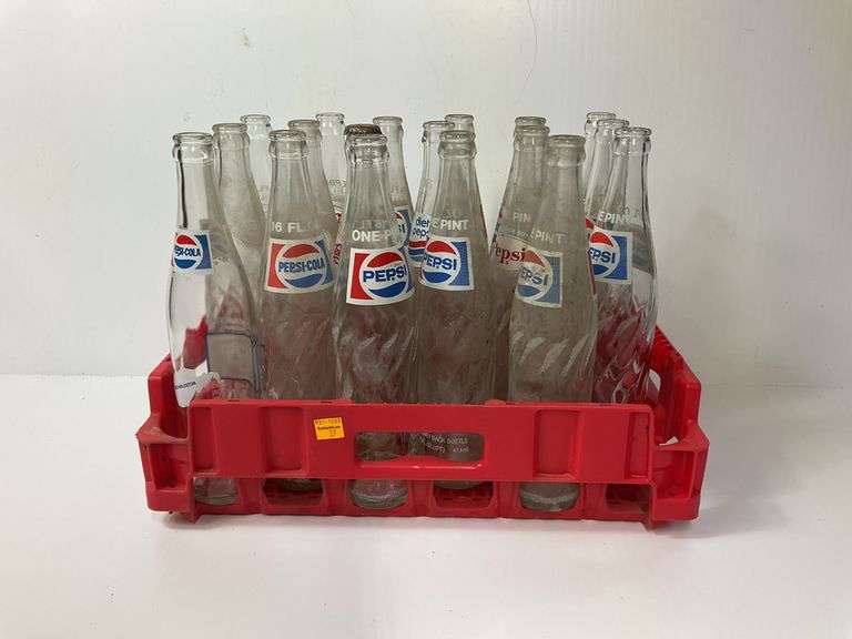 18 Vintage 16oz. Pepsi Bottles