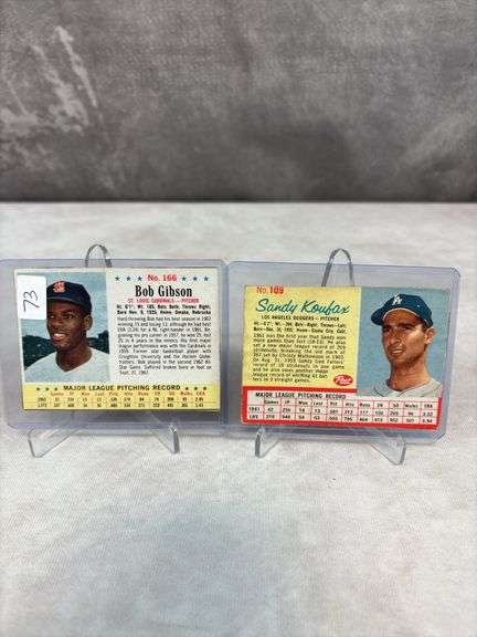 1961 Post Cereal Sandy Koufax & 1965 Post Cereal Bob Gibson
