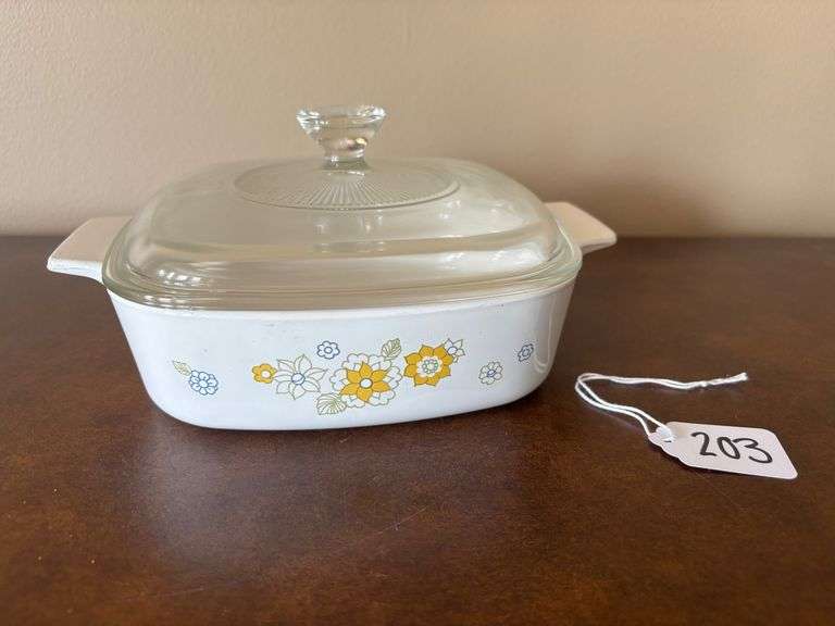 CorningWare Floral Bouquet 1 Qt. Casserole Dish with Lid