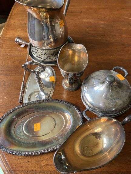 Assortment of Silver Plated Dishes