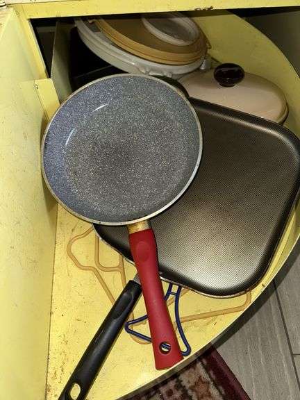 ASSORTED POTS, PANS, AND UTENSILS