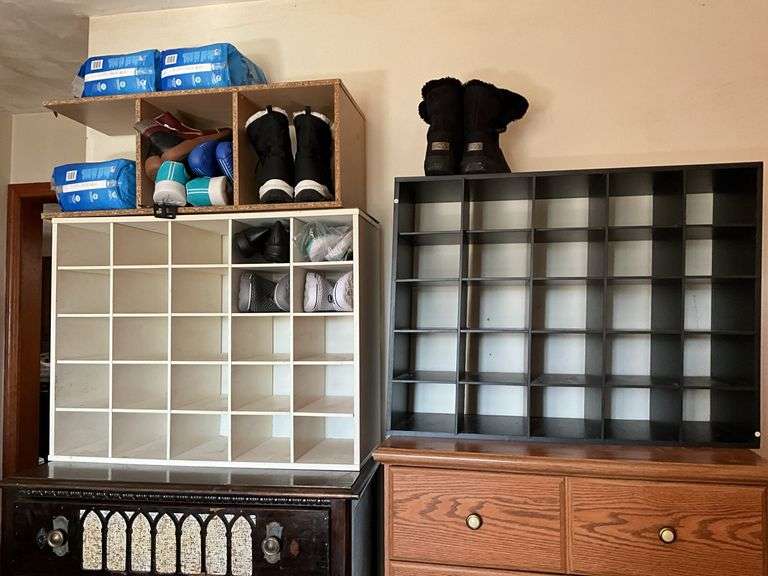 SHOE ORGANIZERS, SHOES , AND DEPENDS NEW PACKS