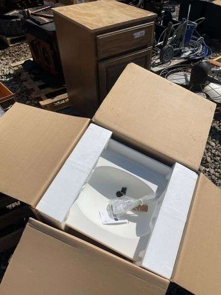 Georgia pacific wooden cabinet and sink - NIB
