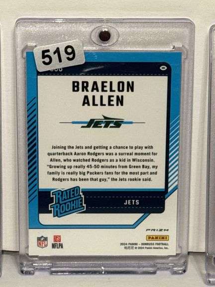 (4) 2024 Donruss Optic Rated Rookie Red Wave Short Print Parallel RC’s of Dallas Turner, Jaylen Wrig