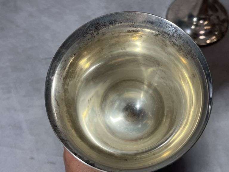 Wallace Sterling Wine Goblets, 1 lb. 2 oz total weight