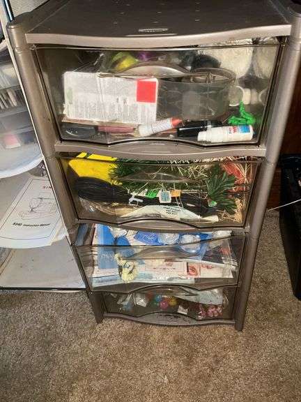 ORGANIZERS WITH CRAFT SUPPLIES