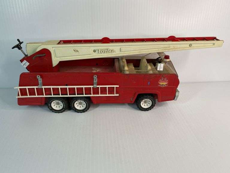 1970s Red Tonka Ladder Fire Truck