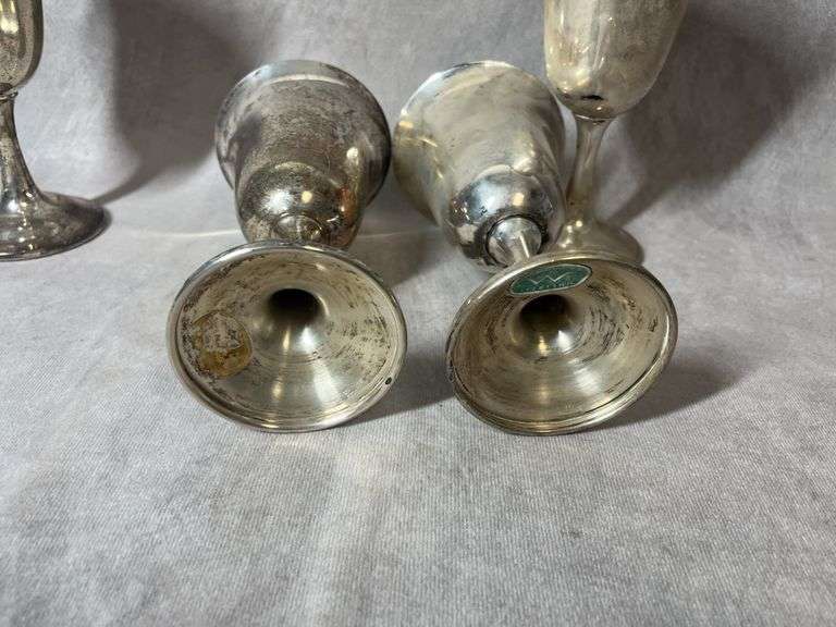Wallace Sterling Wine Goblets, 1 lb. 1 oz total weight