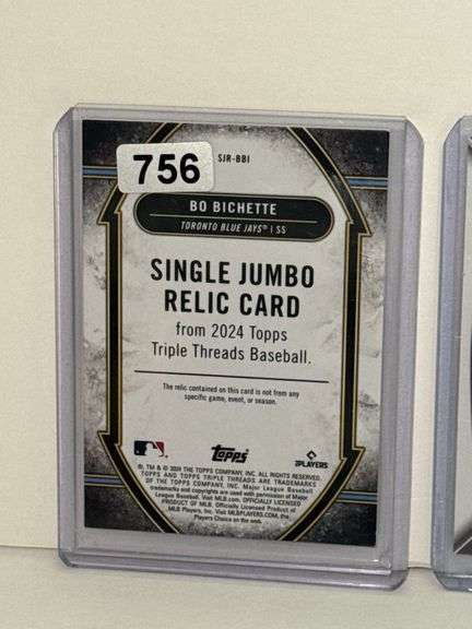 2024 Topps Bo Bichette Single Jumbo Relic Card, 2023 Bowman Gunnar Henderson RC, 2023 Topps Adley Ru