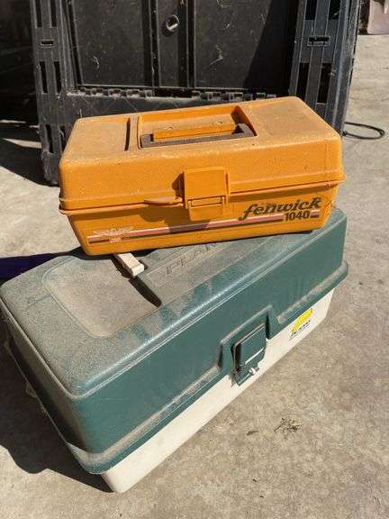 PAIR OF TACKLE TRAYS AND CONTENTS