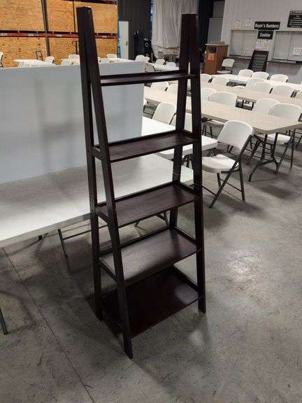 Wooden shelving rack - 26" wide, 17" deep, and 72" tall