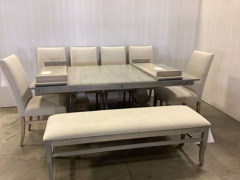 MAVIN Table, 6 Chairs and a bench