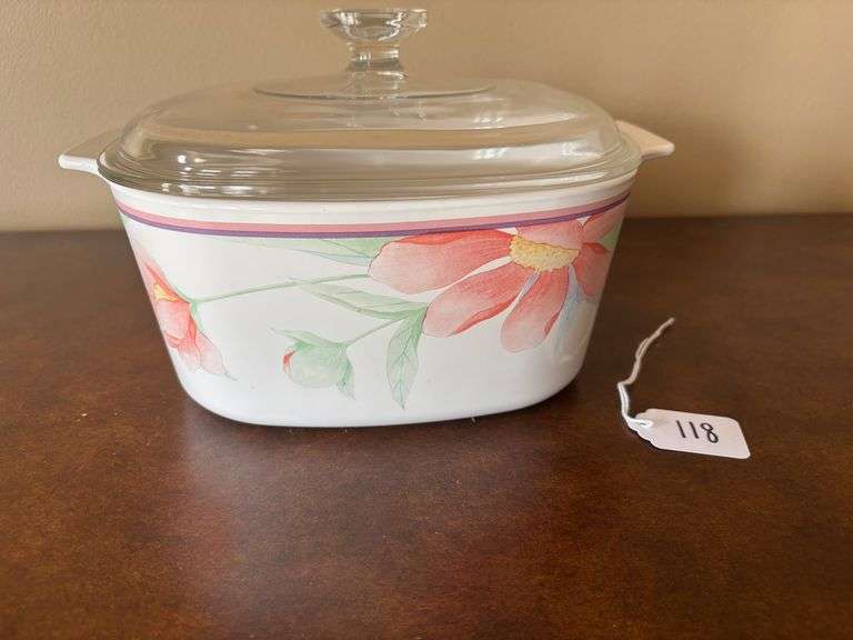CorningWare Peony Casserole Dish with Lid