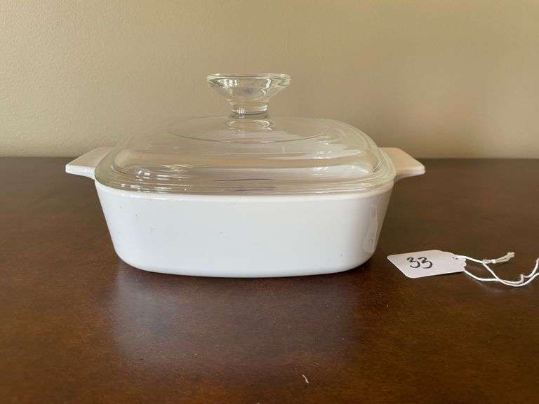 Corning Ware White Casserole Dish with Lid