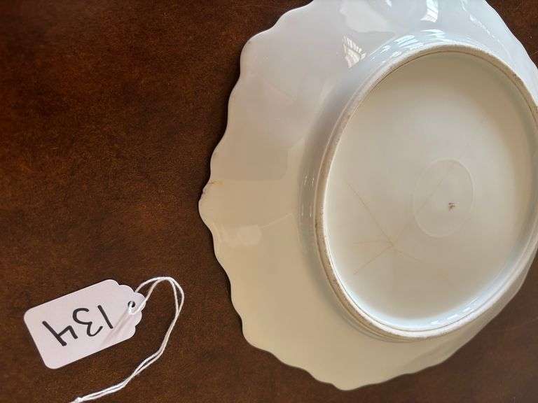 RS Prussia Porcelain Plat with Peach Design