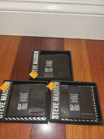 (3) Leather Steve Madden Men’s Wallets