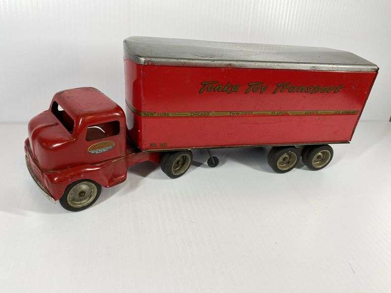 1940s/50s Tonka Toys Transport Tractor Trailer #140