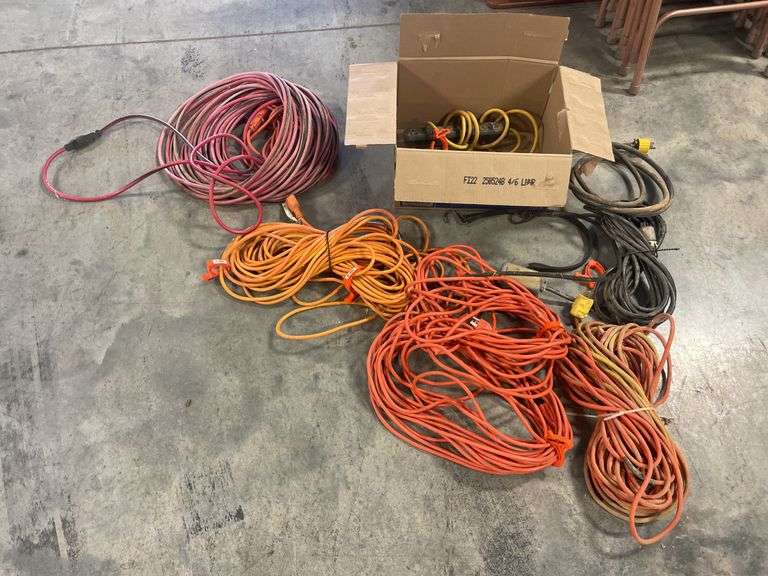 Box of extension cords and power strips