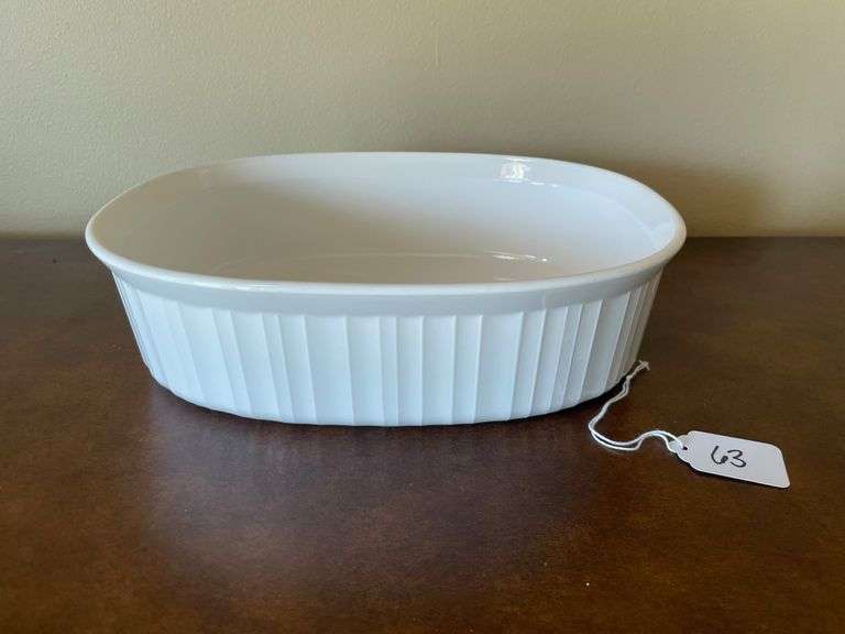 Corning Ware White Oval Casserole Dish