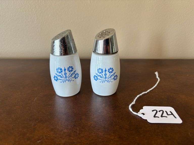 CorningWare Blue Cornflower Salt and Pepper Shakers