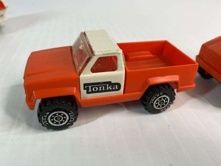 1970s Tonka Semi-Hauler with Bulldozer, Dump Trailer & Trucks Set