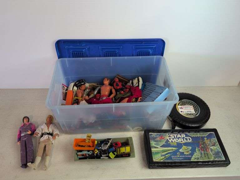 Star Wars action figures, Hot Wheels, and other figures and toys