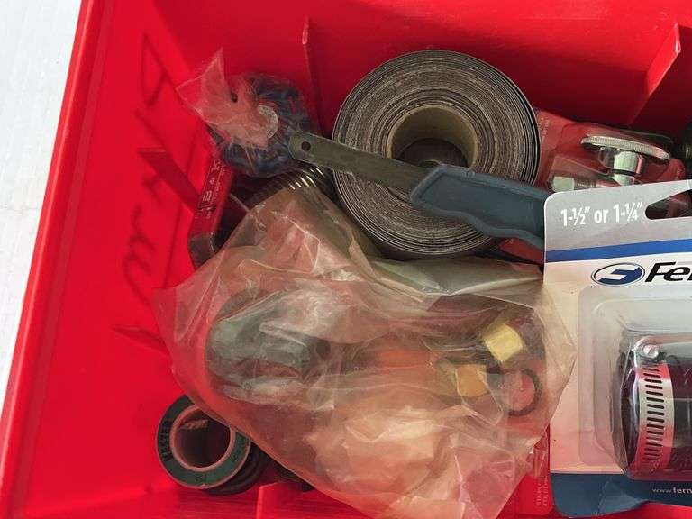 Toolbox with Plumbing Supplies
