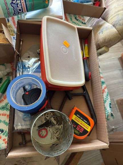 TABLETOP LAZY SUSAN'S, SORTED TOOLS, BASKETS AND MORE