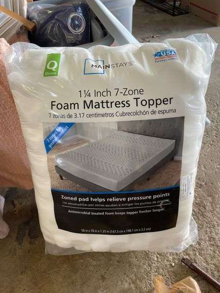 NEW SHEETS, FOAM TOPPER, WINDOW DRAPES