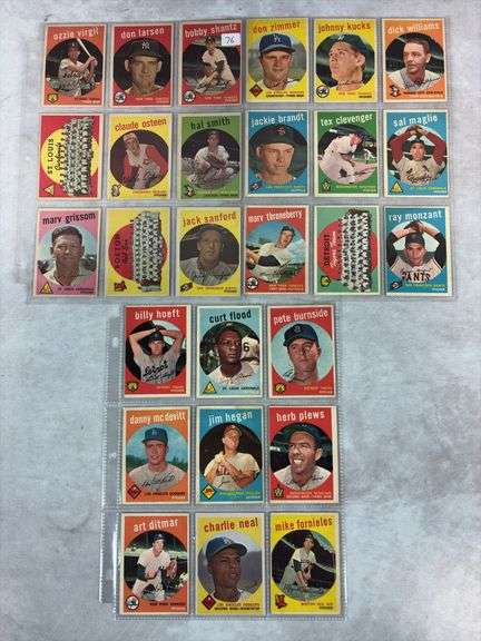 (27) 1959 Topps Baseball Cards - VG-EX+