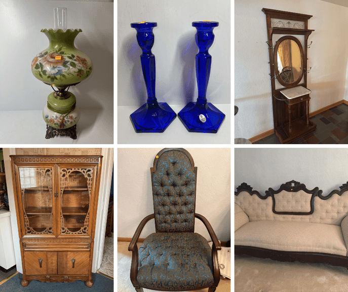 Victorian Furniture, Cobalt Glass, Household Contents (WV)