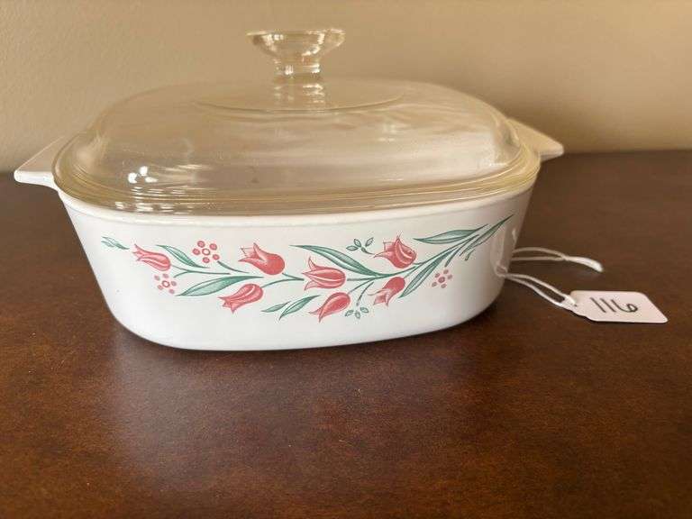 CorningWare Rosemarie Casserole Dish with Lid