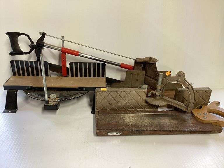 3 Miter Boxes with Saws