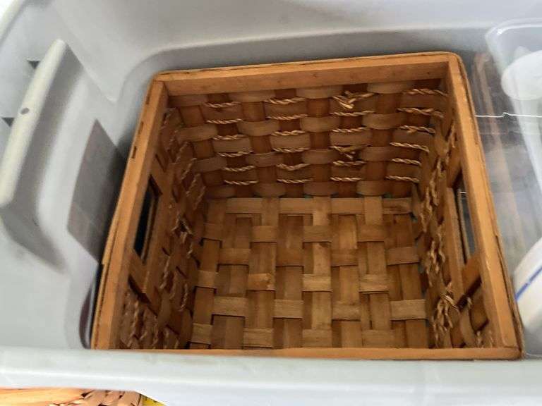 Tote with Basket, Sewing Supplies, Watches, Etc.