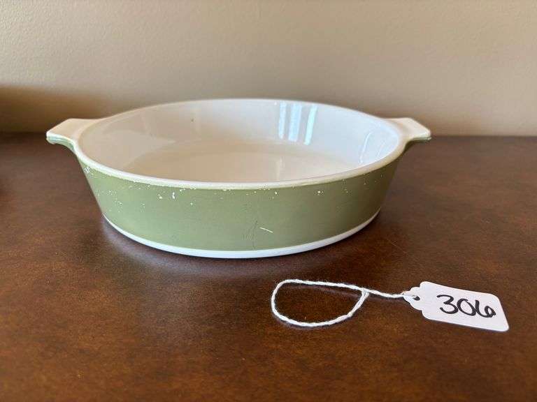 CorningWare Avocado Green Casserole Dish