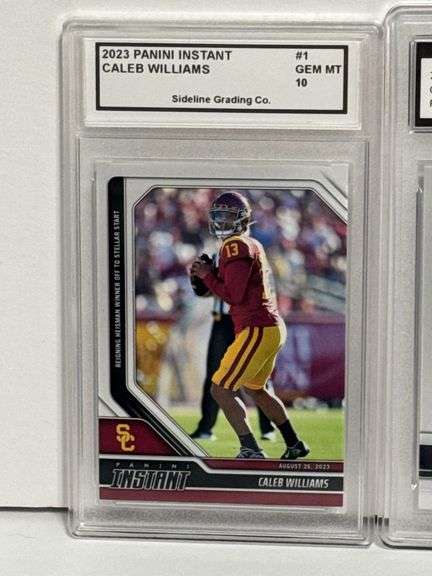 2024 Panini Instant Caleb Williams RC (Gem Mint 10) and 2023 Panini Instant Caleb Williams (Gem Mint