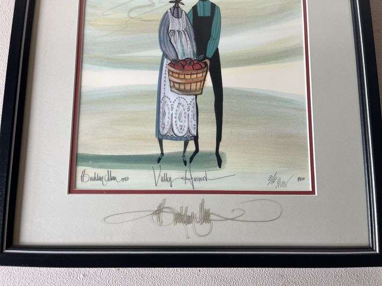 1998 P. Buckley Moss Valley Harvest 439/1000 Signed Lithograph