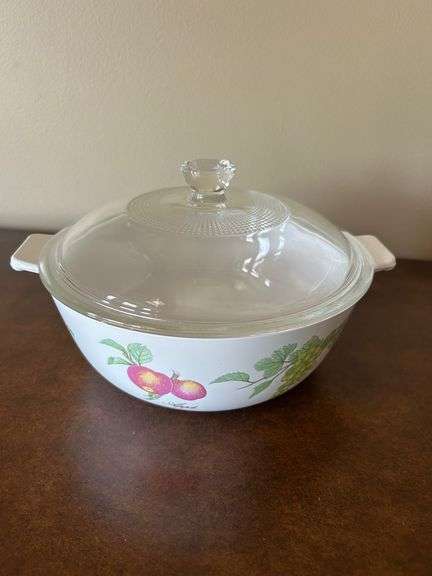 Narumi Neoceram Casserole Dish with Fruit Pattern and Lid
