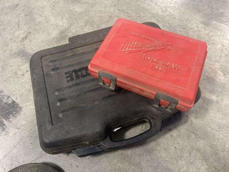 Porter Cable brad nailer, 7" polisher/sander, and Milwaukee 4/6 hole saw kit
