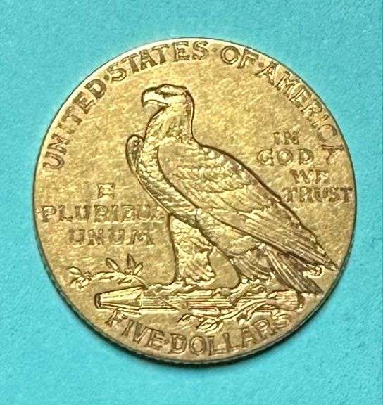 1911 $5 Indian Half Eagle Gold Coin