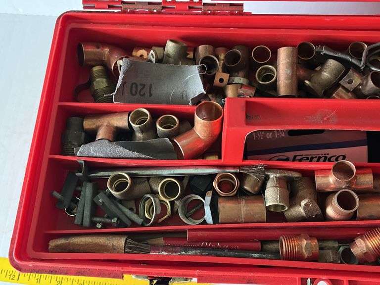 Toolbox with Plumbing Supplies