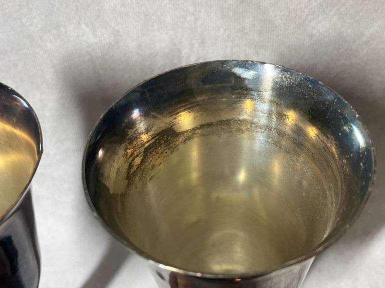 Wine Goblets, Possibly Sterling, 9 oz total weight