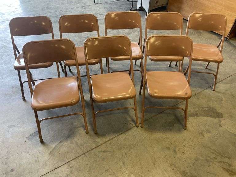 (8) Samsonite metal folding chairs - condition may vary
