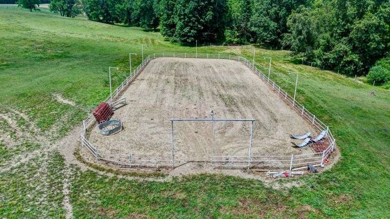 Parcel 2: 20.9 Acres with Riding Arena and Building Site.