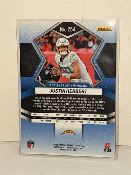 Assortment of Justin Herbert Sports Cards (6 Cards Total)