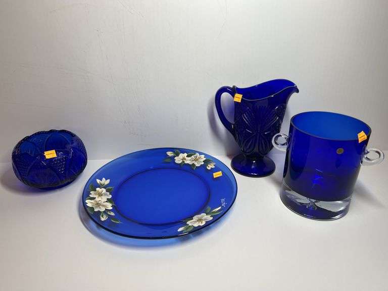 Assorted Cobalt Blue Dishes