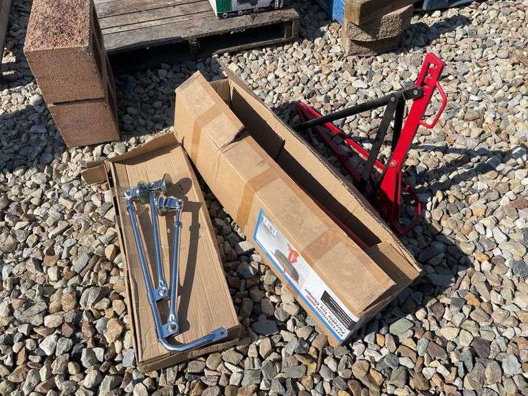 Portable tire changers and side mirrors for semi