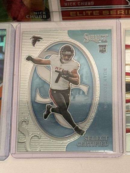 Assortment of NFL Elite Running Backs Sports Cards (8 Cards Total)